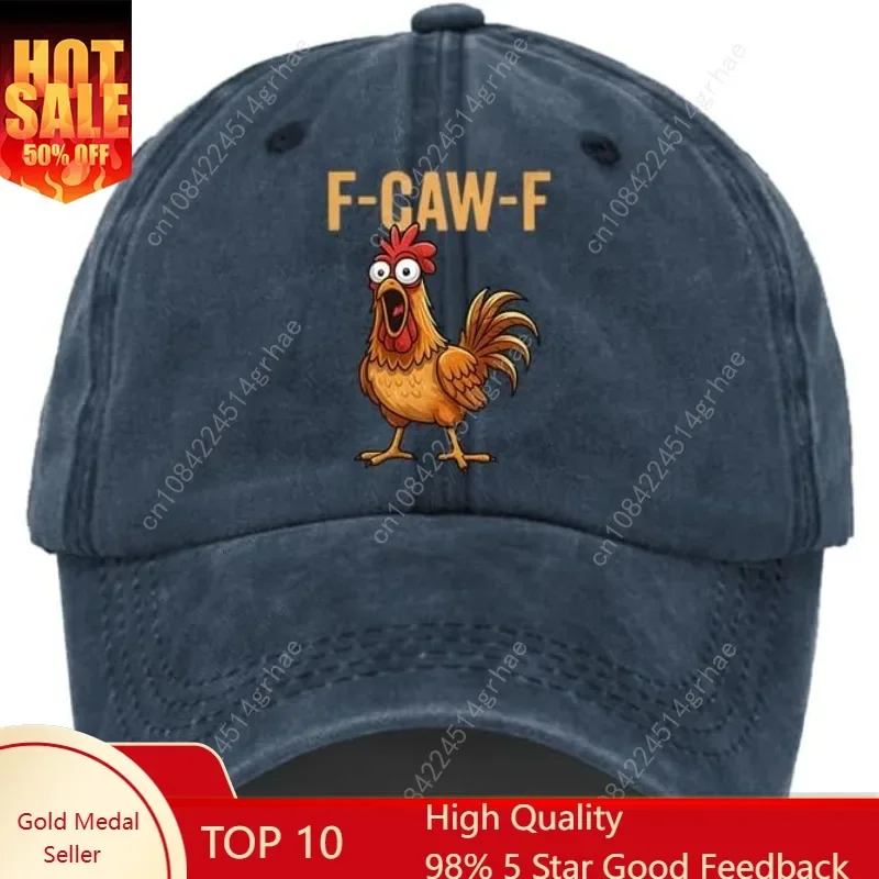

F Caw F Chicken Hat, F-Caw-F Cap, Raven Crow Sassy Bird Lover Baseball Cap