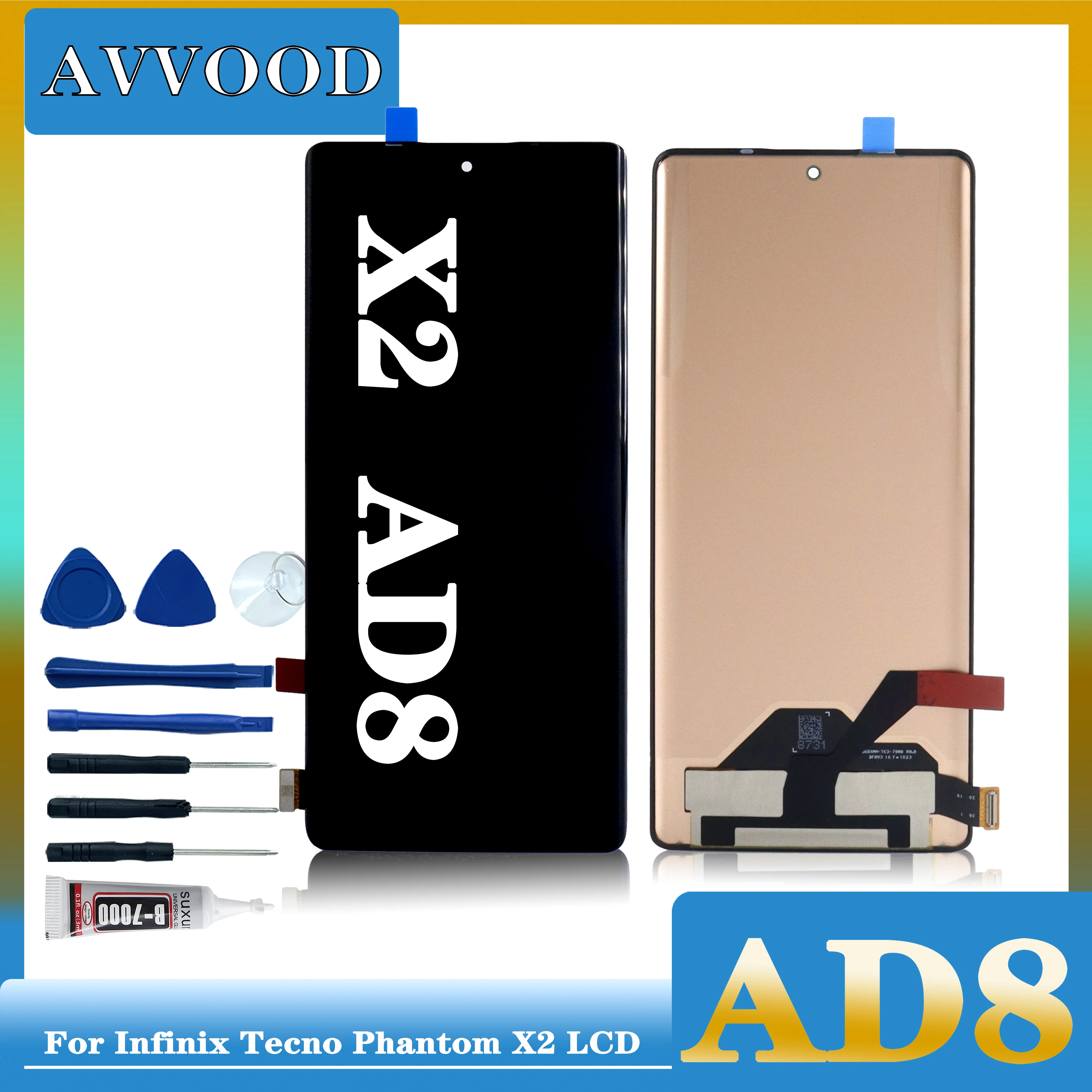 

ЖК-дисплей AMOLED 6,8 дюйма для Infinix Tecno Phantom X2 AD8, ЖК-дисплей, сенсорный экран, дигитайзер в сборе для Phantom X2, ЖК-дисплей с заменой