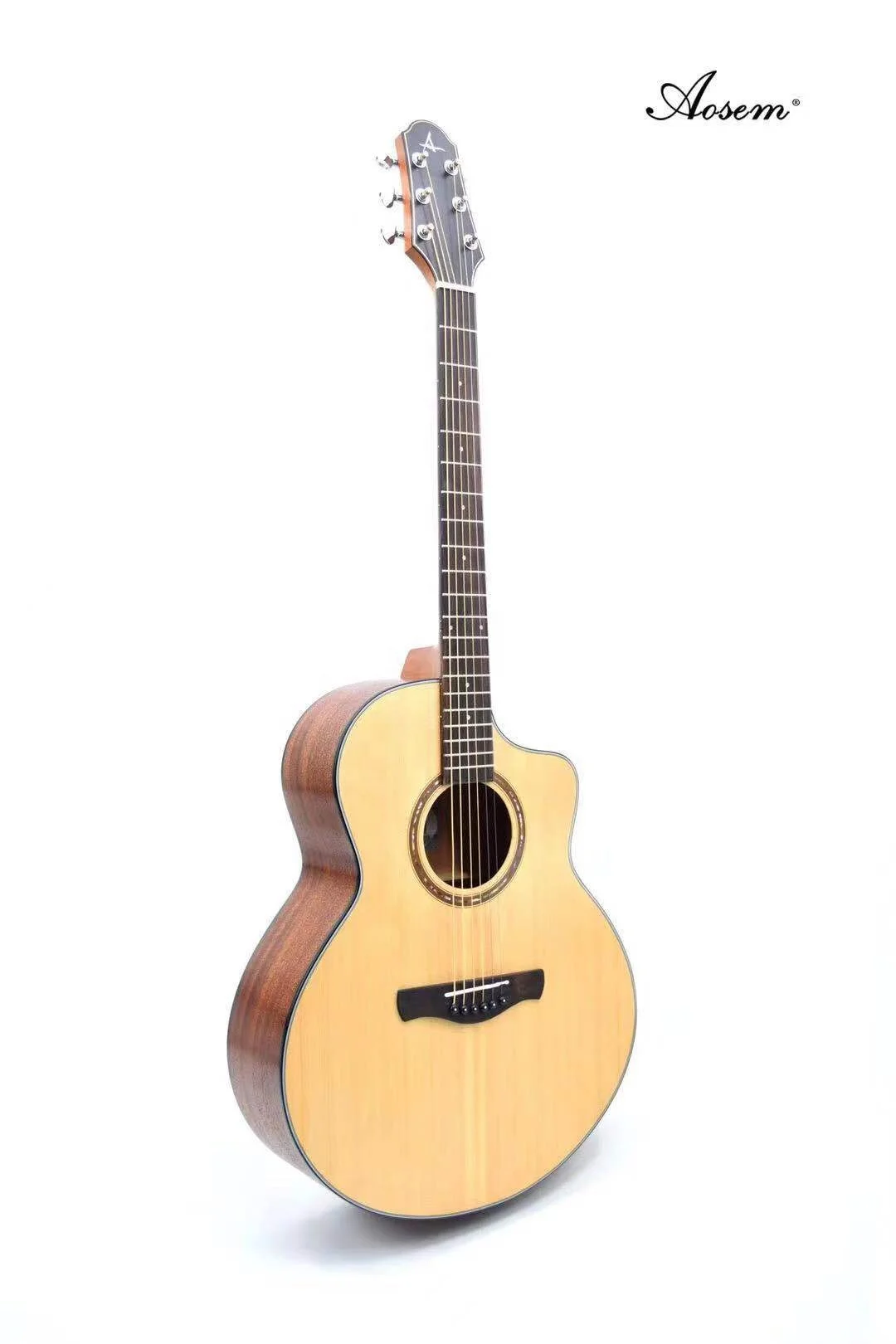 Aosem A-200JF 40 inch Factory wholesale practice student solid spruce acoustic guitar