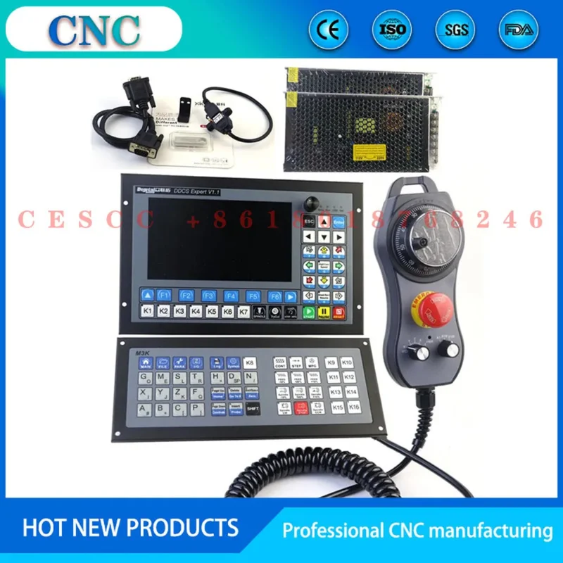 5-axis offline CNC controller DDCS-EXPERT engraving machine control system ATC tool library handwheel guide rail 3D edge finder