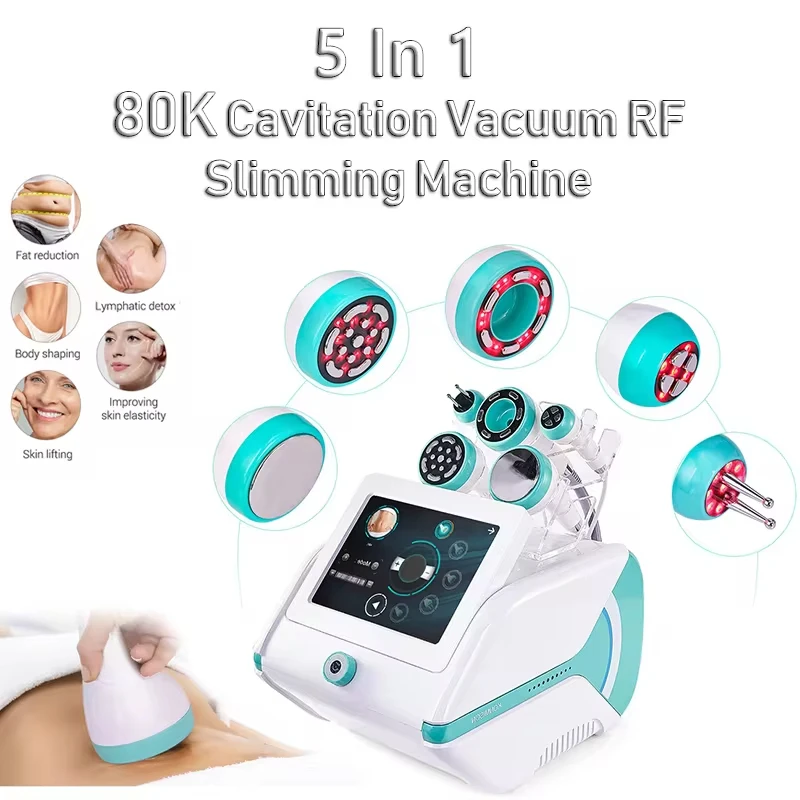 New 80K Five-in-one Fat Blasting Instrument Radio Frequency Negative Pressure Lifting And Shaping Fat Slimming Beauty Equipment