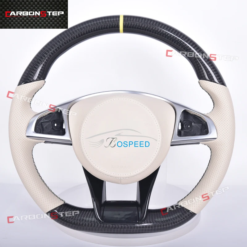 Carbon Fiber Steering Wheel For Mercedes Benz AMG A C E S Class C43 A45 W205 W204 G55 G500 W212 W463 C63 S63 CLS63 E63