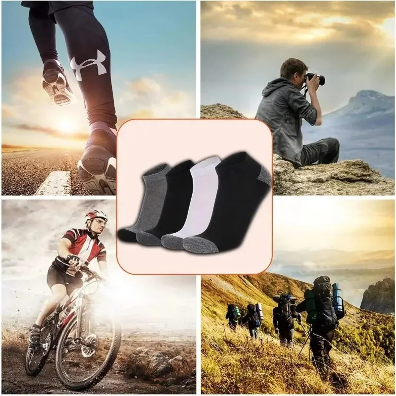 1-10 paires de chaussettes respirantes pour hommes, chaussettes d'été confortables, légères, douces, à la mode, bloc de couleurs, coupe basse, usage quotidien, chaussettes à la cheville
