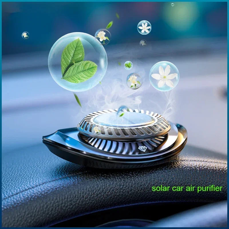 

Solar Car Air Freshener Rotary Aroma Diffuser Auto Interior Accessories Essential Oils Diffuse