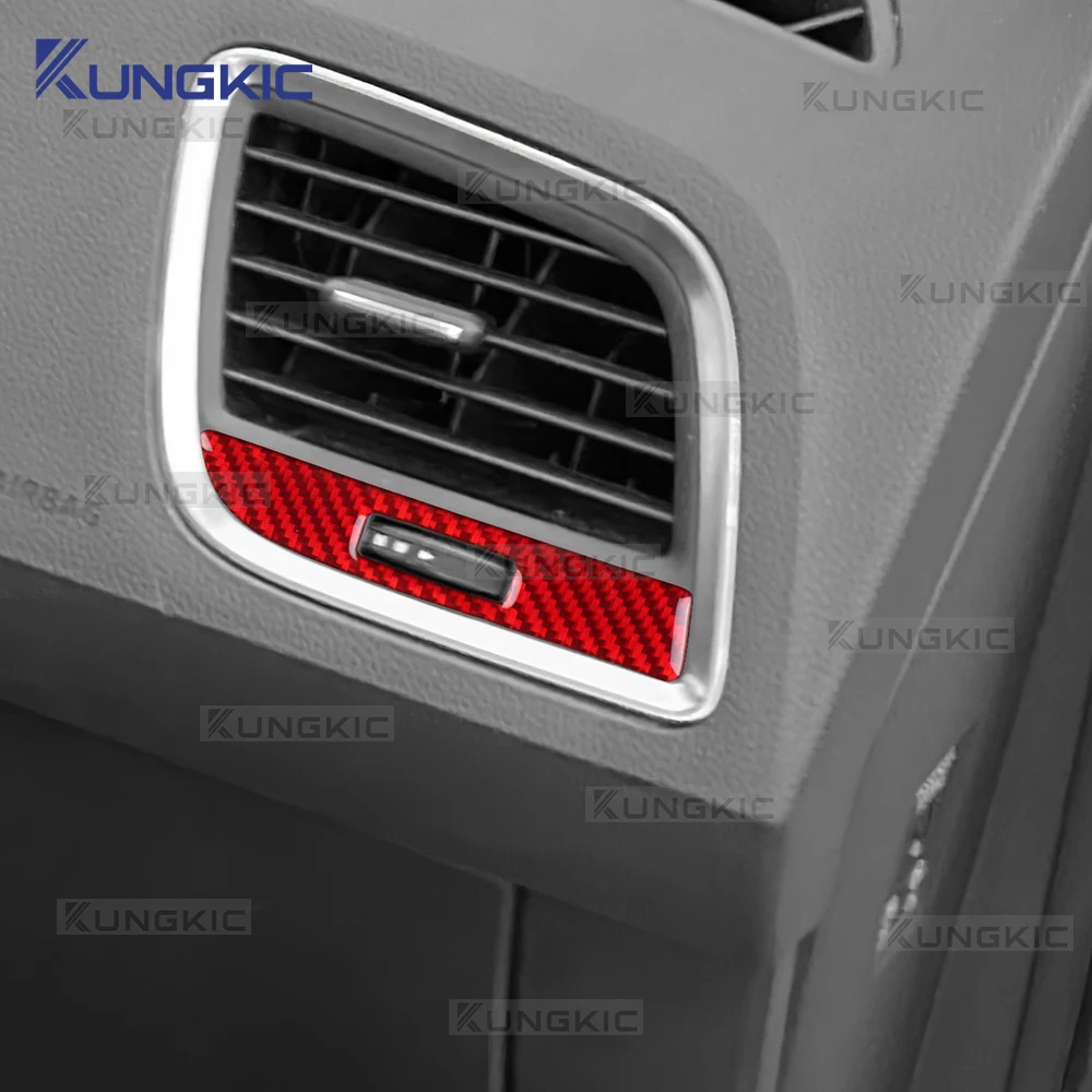 Real Soft Carbon Fiber Sticker For SEAT Ateca 5F 2016-2025 For Cupra Ateca 5F 2018-2025 LHD RHD Car Central Control Air Outlet