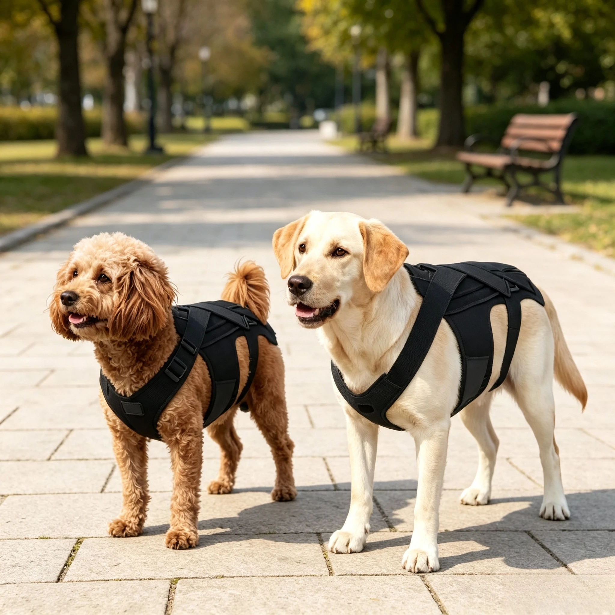 Breathable Dog Back Brace Adjustable Pet Spine Support Protector S M L for Injury Recovery Rehabilitation Daily Mobility Walking