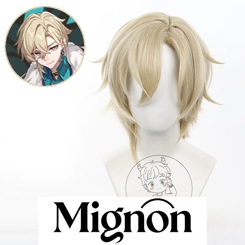 

Honkai: Star Rail Авантюрин, парик для косплея, челка, пушистый топ на голове, подарок на Хэллоуин