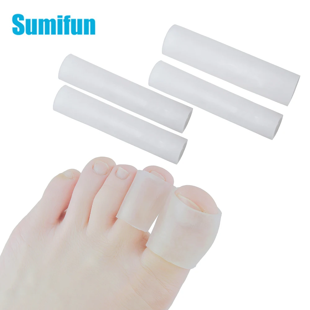 2Pcs/Pair Soft Silicone Tube Finger Toe Protector Foot Corns Blister Pain Relief Protection Pads Hand Anti-Wear Health Care Tool