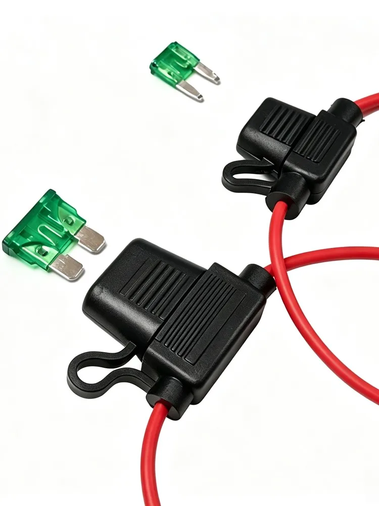 Wasserdichter 10/12/14/16/18AWG Schneidbarer Auto-Inline-Sicherungshalter 5A-50A Standard-/Mini-Sicherungen Sicherheit für Boote, Marinefahrzeuge, LKWs und Fahrzeuge