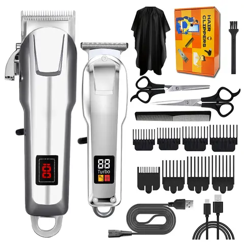 Cordless Electric Hair Clippers with LED Display, 160-Min Runtime
