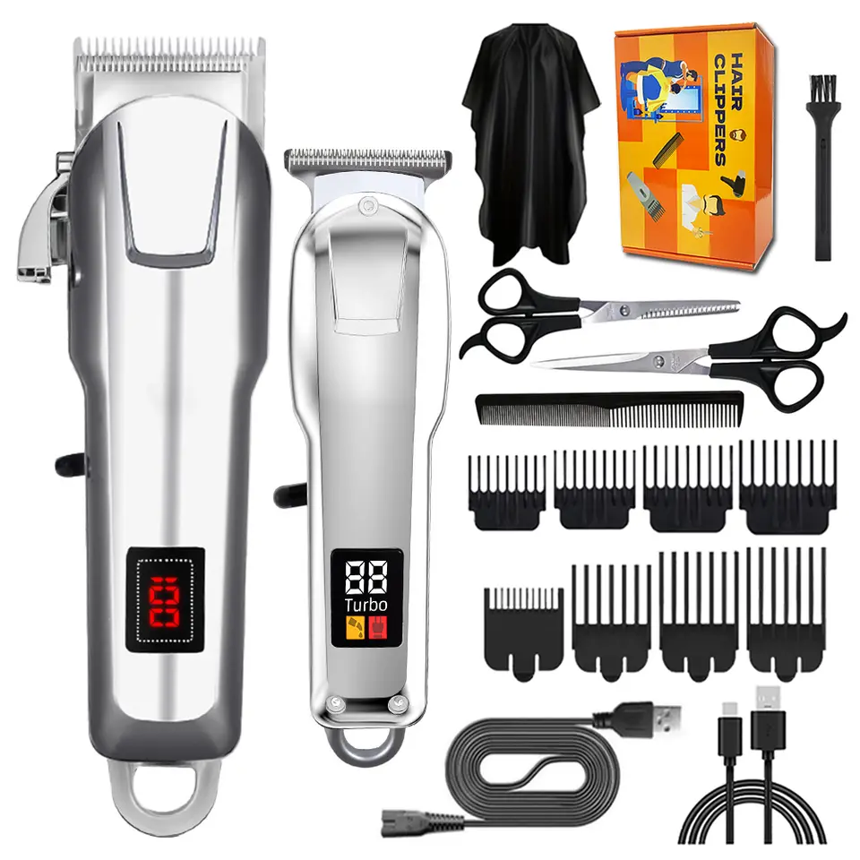 Cordless Electric Hair Clippers with LED Display, 160-Min Runtime