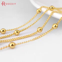 5 Meters Chain width:1.2MM,bead:3MM Silver Color Copper Station Ball Chain Necklace Chains Jewelry Making Findings Accessories