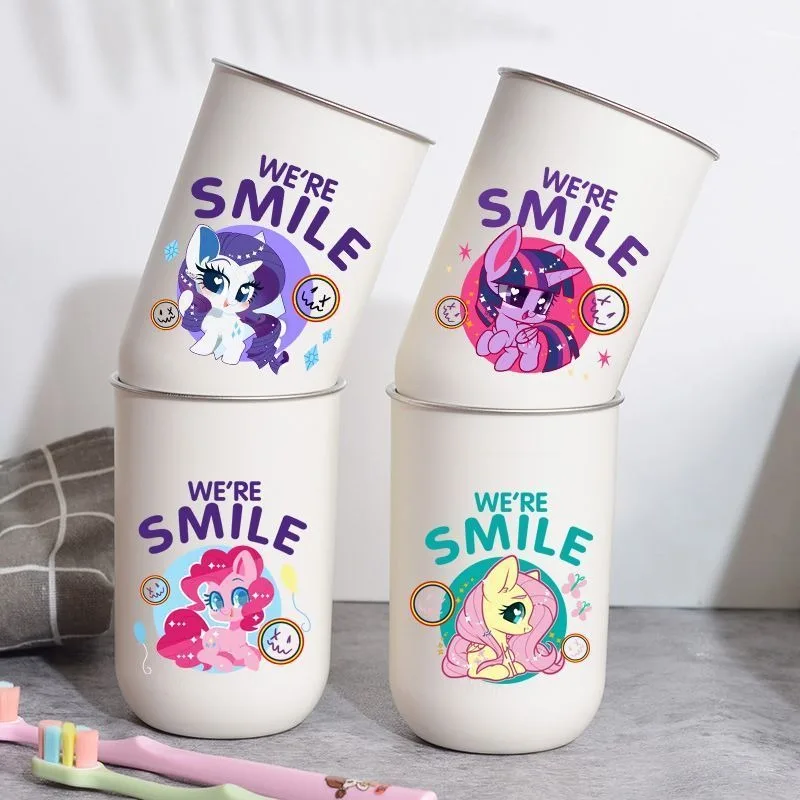 Cute My Little Pony Twilight Sparkle Stainless Steel Mouthwash Cup, Fashionable Household Toothbrush Cup, Children's Wash Cup