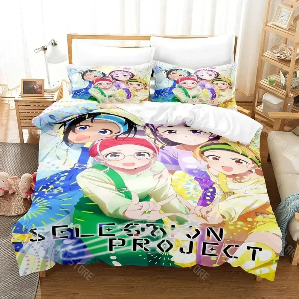 Exquisite 2023 SELECTION PROJECT Bedding Set Cartoon Anime Three-piece Set Adult Kid Bedroom Duvetcover Sets