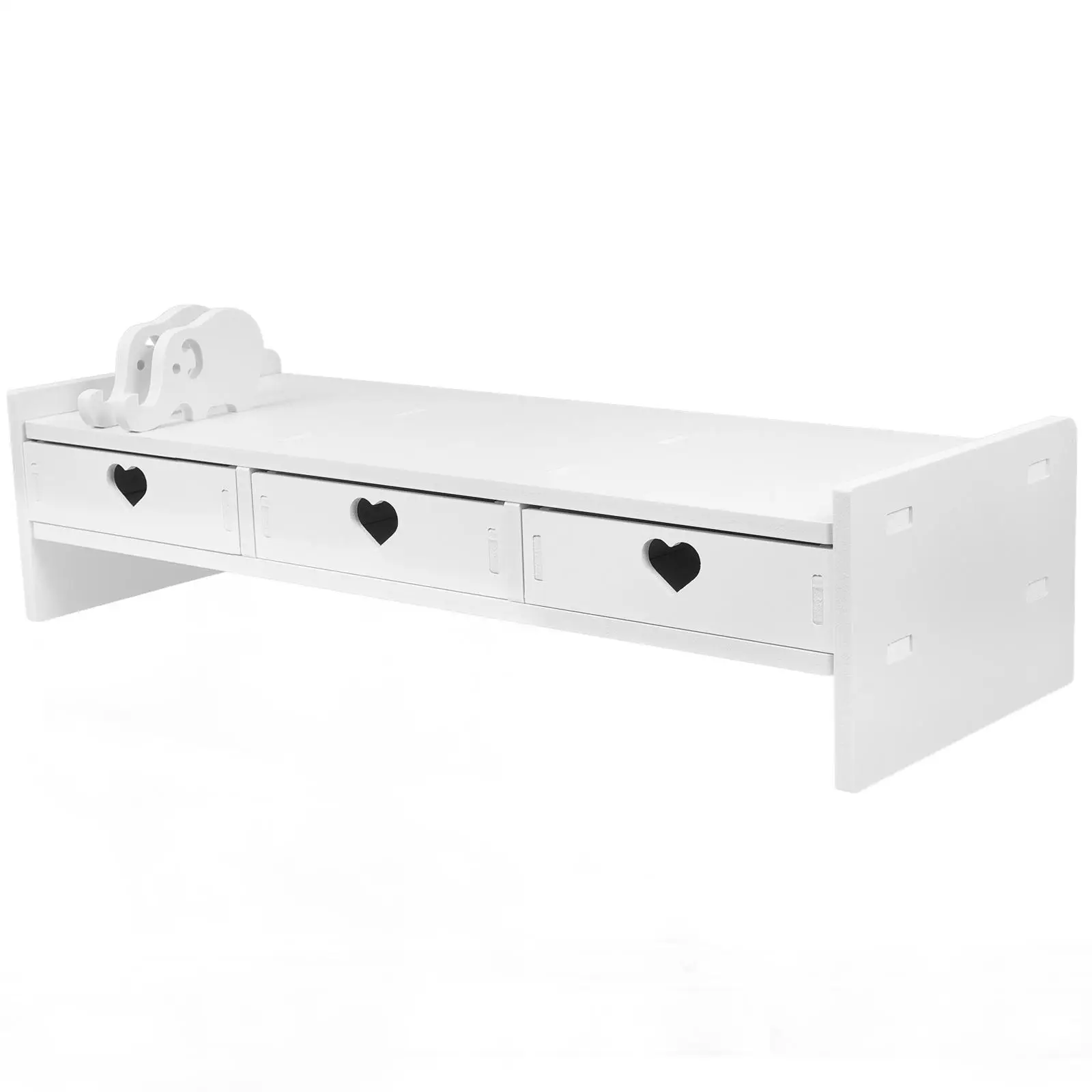 

Keyboard Storage Rack Monitor Stand Riser WPC Office Desk Organizer Laptop Shelf Drawer PVC Wood Plastic Composite Computer