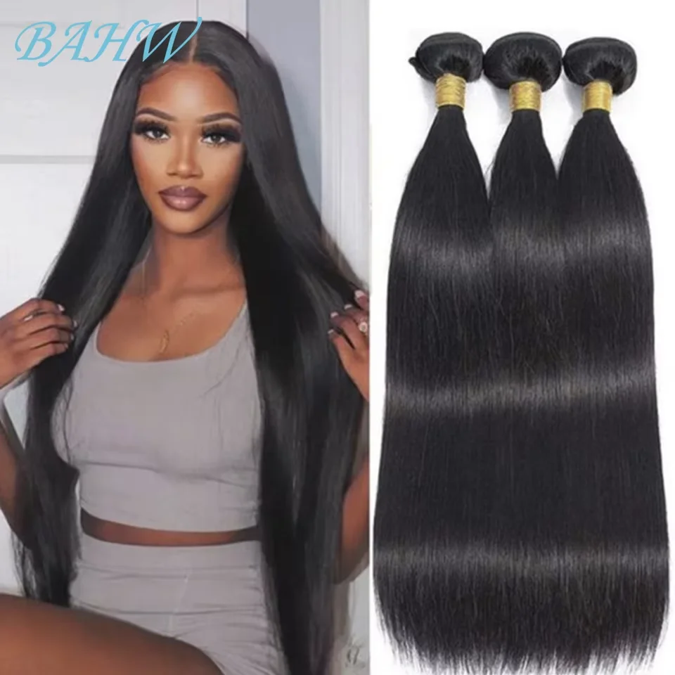 BAHW Malaysia Straight Hair Bundles Human Hair Weave 1/3/4PCS Straight Hair Cheap Price 100% Virgin Hair Bundles Extensions