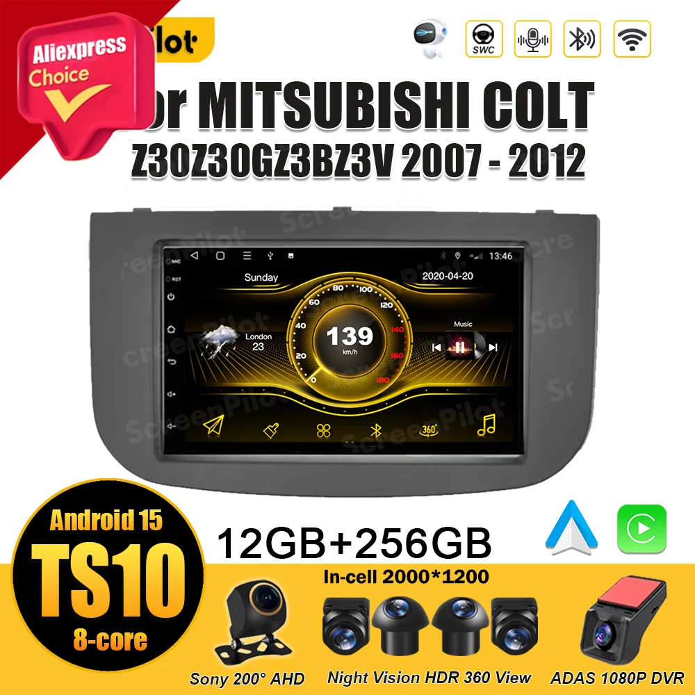 

Android 15 для MITSUBISHI COLT Z30/Z30G/Z3B/Z3V 2007-2012 автомобильный радиоприемник мультимедийный видеоплеер GPS-навигация Bluetooth Wi-Fi DSP