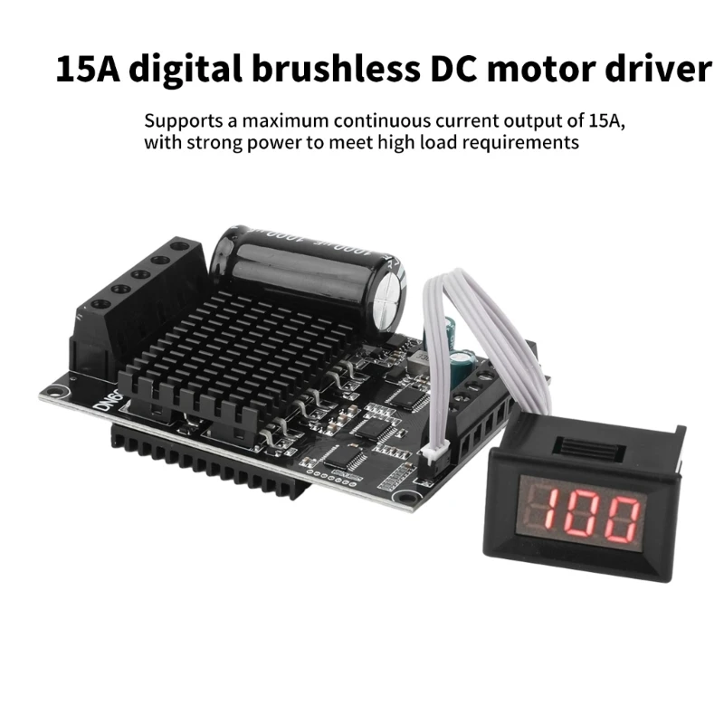 3 Phase Digital Display Motor Controller 6-72V 15A Driver Board Reverse Protective 896C