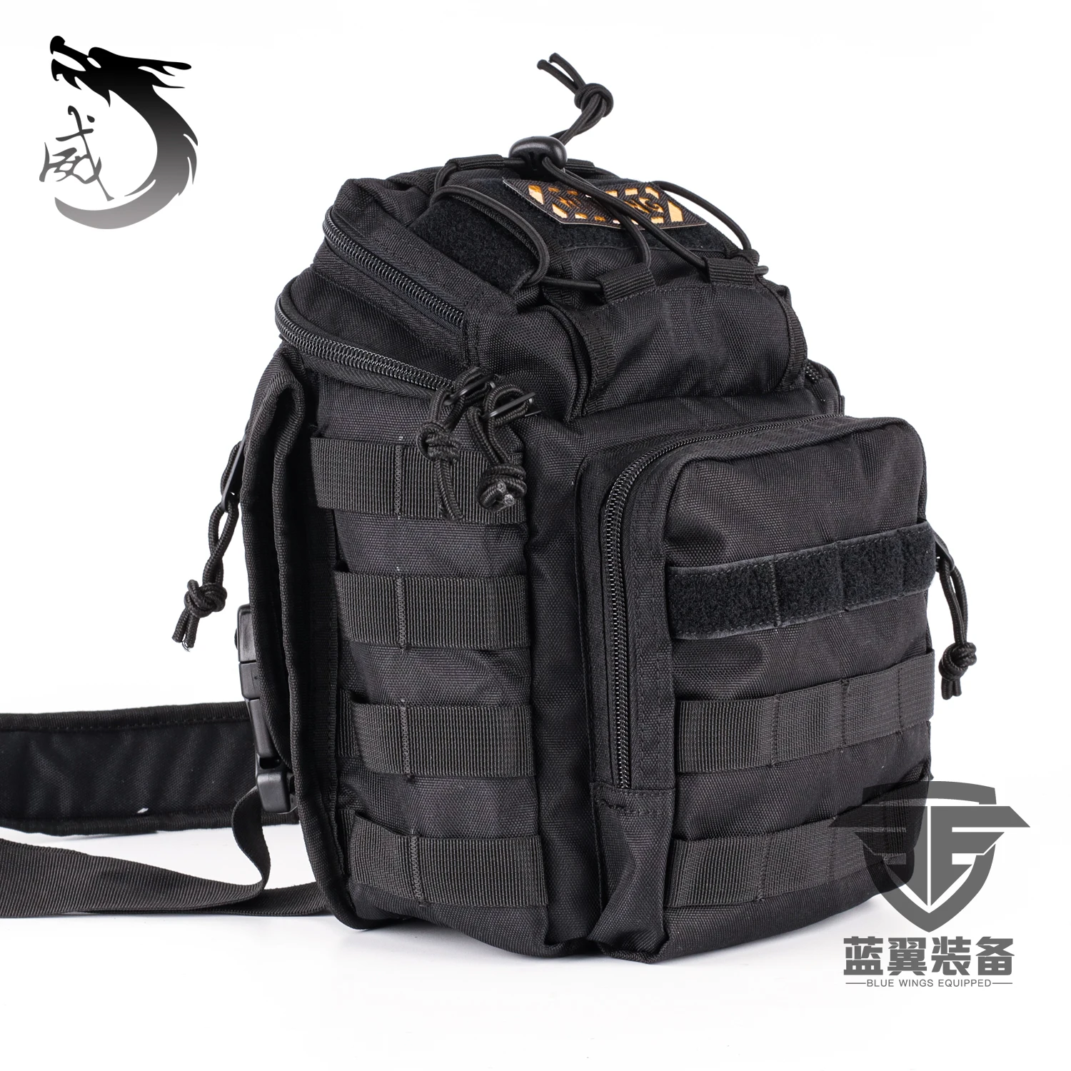 Longwei Tactical Shoulder Bag Outdoor Multi functional Portable Mobile Saddle Bag Can be carried with a shoulder bag