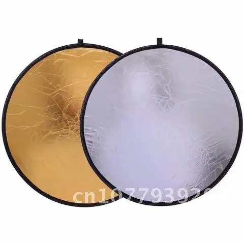 

2 in 1 20 Inch 50Cm Handhold Multi Collapsible Portable Disc Light Reflector for Photography studio 2in1 Gold and Silver