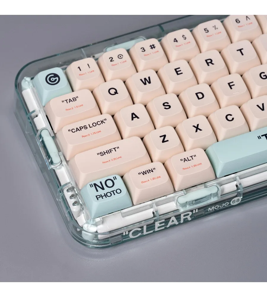 Plastic Cream Theme XDA High PBT Sublimation Keycaps Simple ins