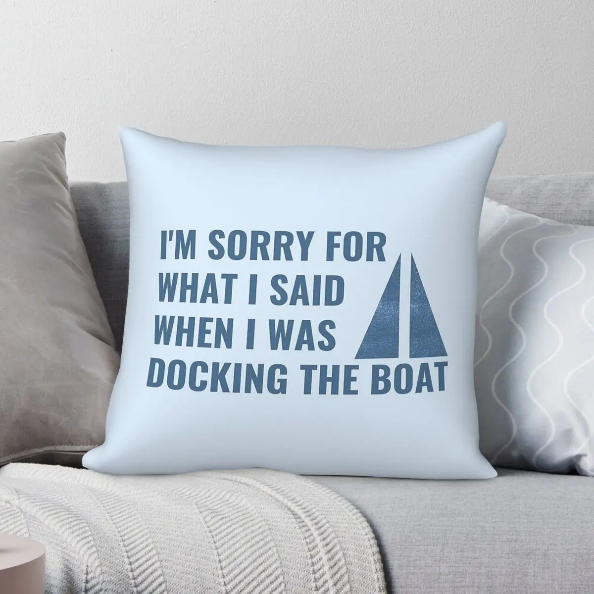 Sorry When Docking The Boat Square Pillowcase Polyester Linen Velvet Creative Decorative Throw Pillow Sofa Cushion Case 18