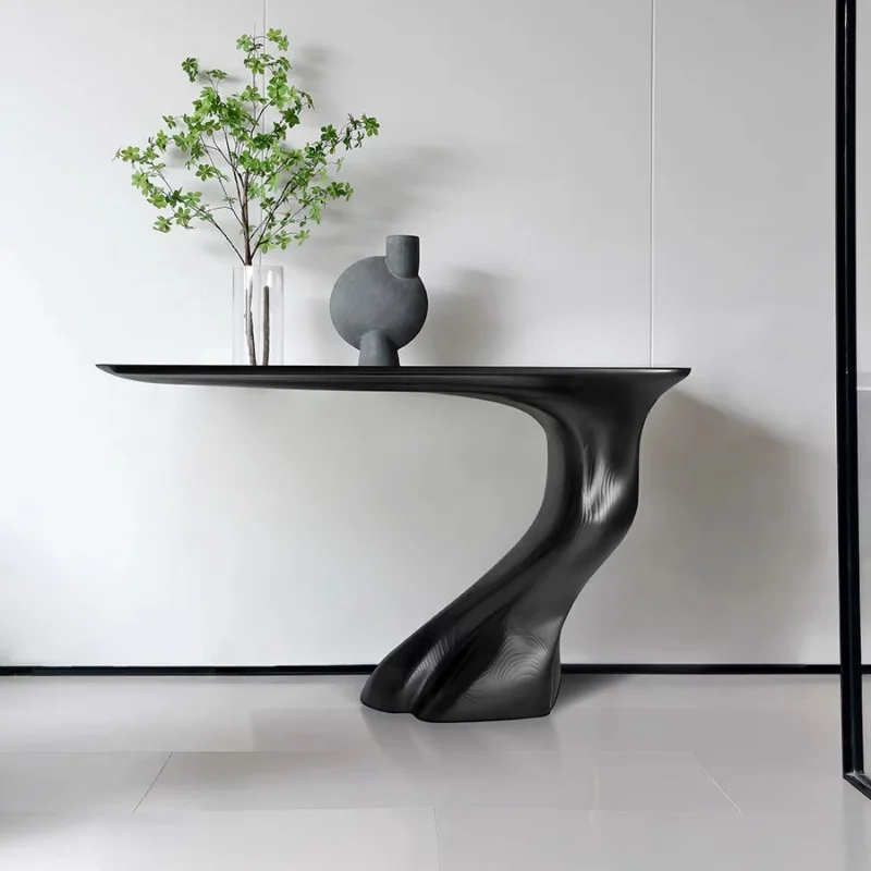Light luxury creative entry against the wall porch table fiberglass special-shaped tree root table corridor aisle decorative cab