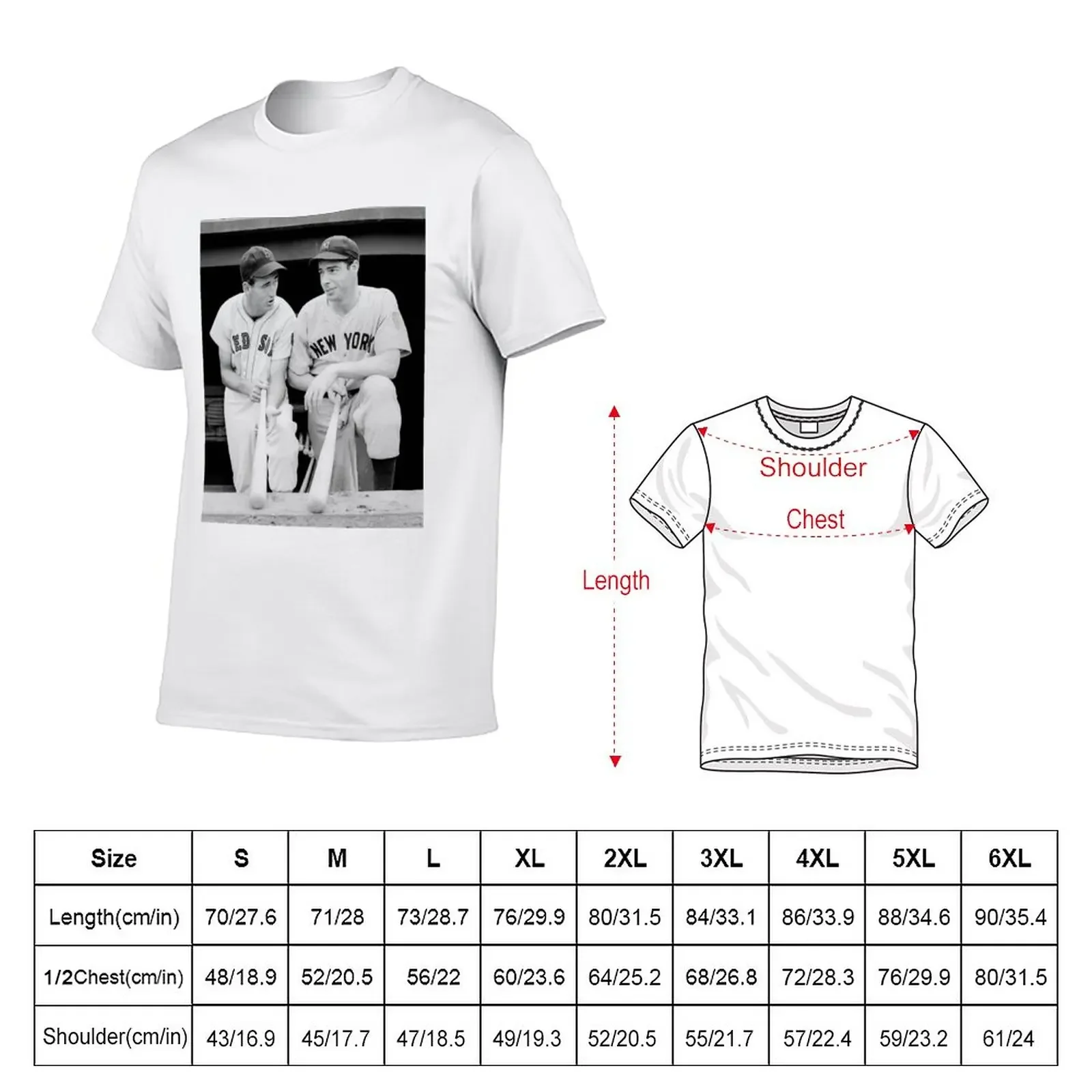 Joe DiMaggio and Ted Williams T-Shirt plus size tops sweat shirt t shirt for men