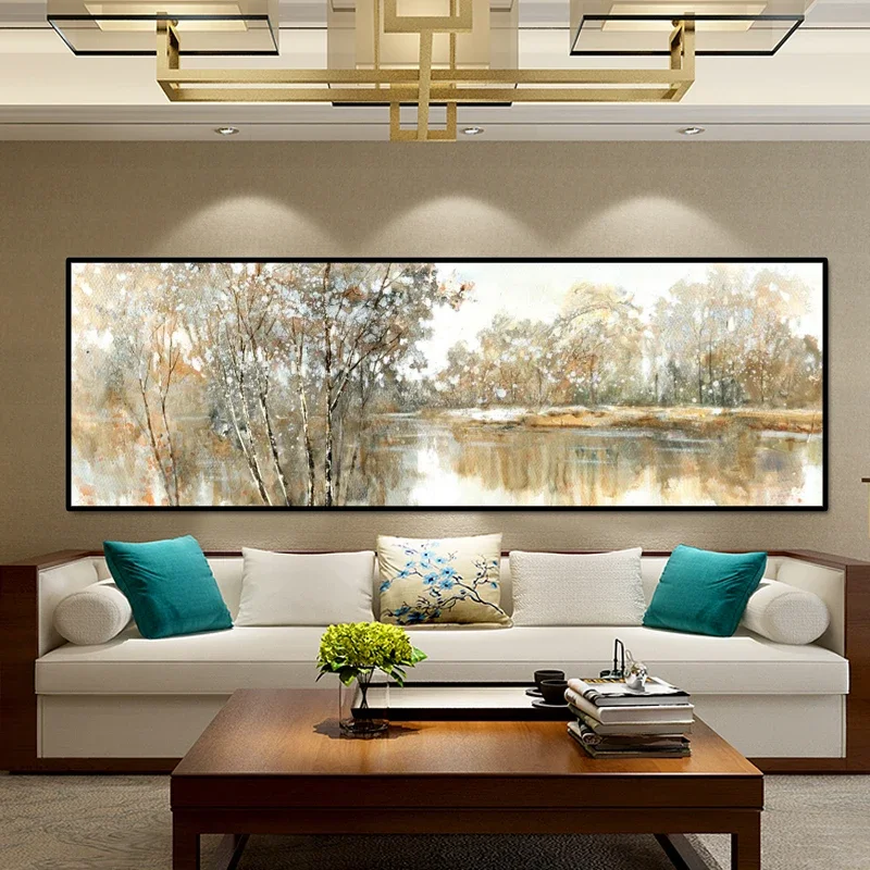 Arte de pared minimalista moderno, paisaje abstracto, lienzo HD, pinturas al óleo, carteles e impresiones, decoración del hogar, dormitorio, sala de estar