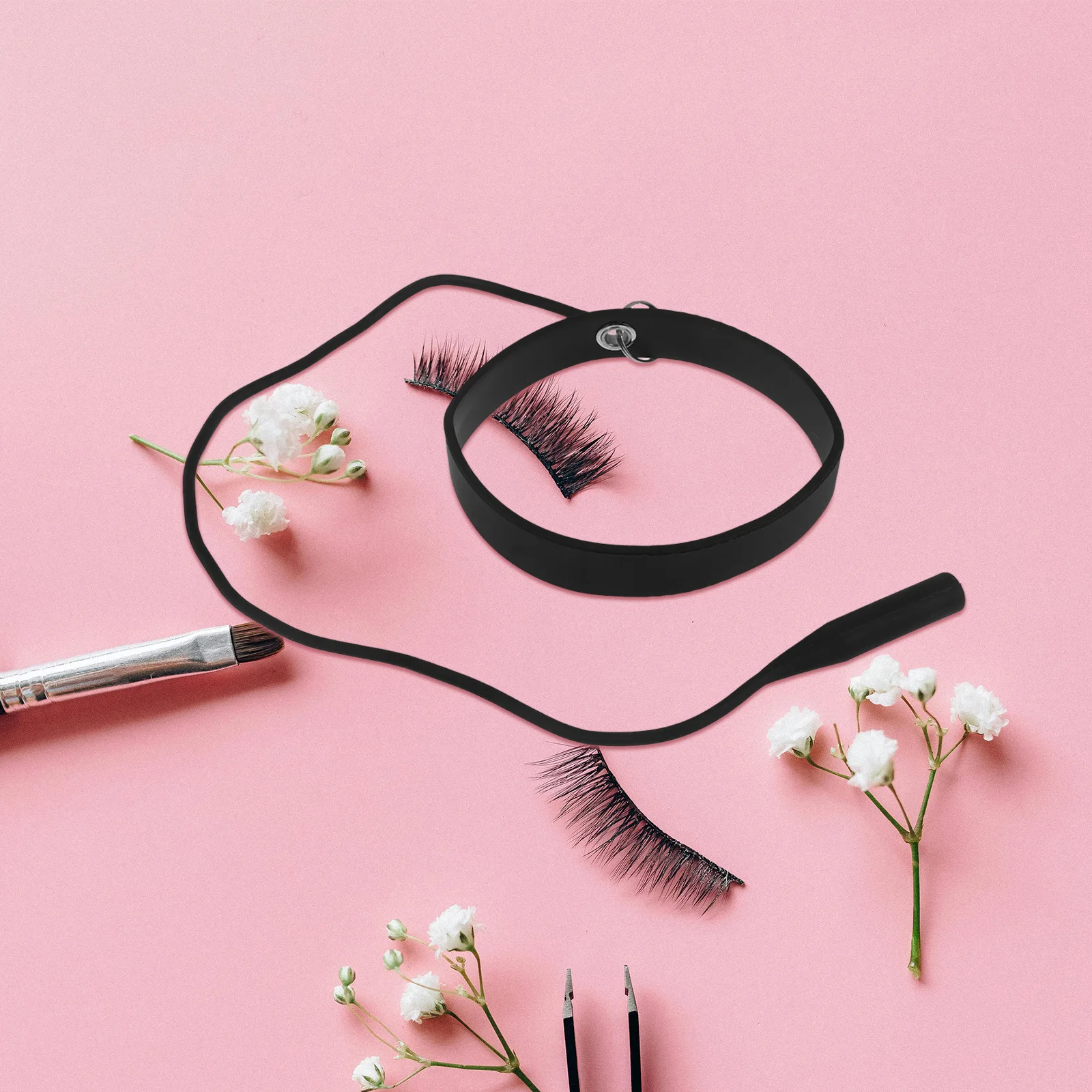 シリコーンまつげピンセットホルダーリストバンドまつげエクステンション用人間工学に基づいたデザイン軽量ポータブルメイクアップツール女性用