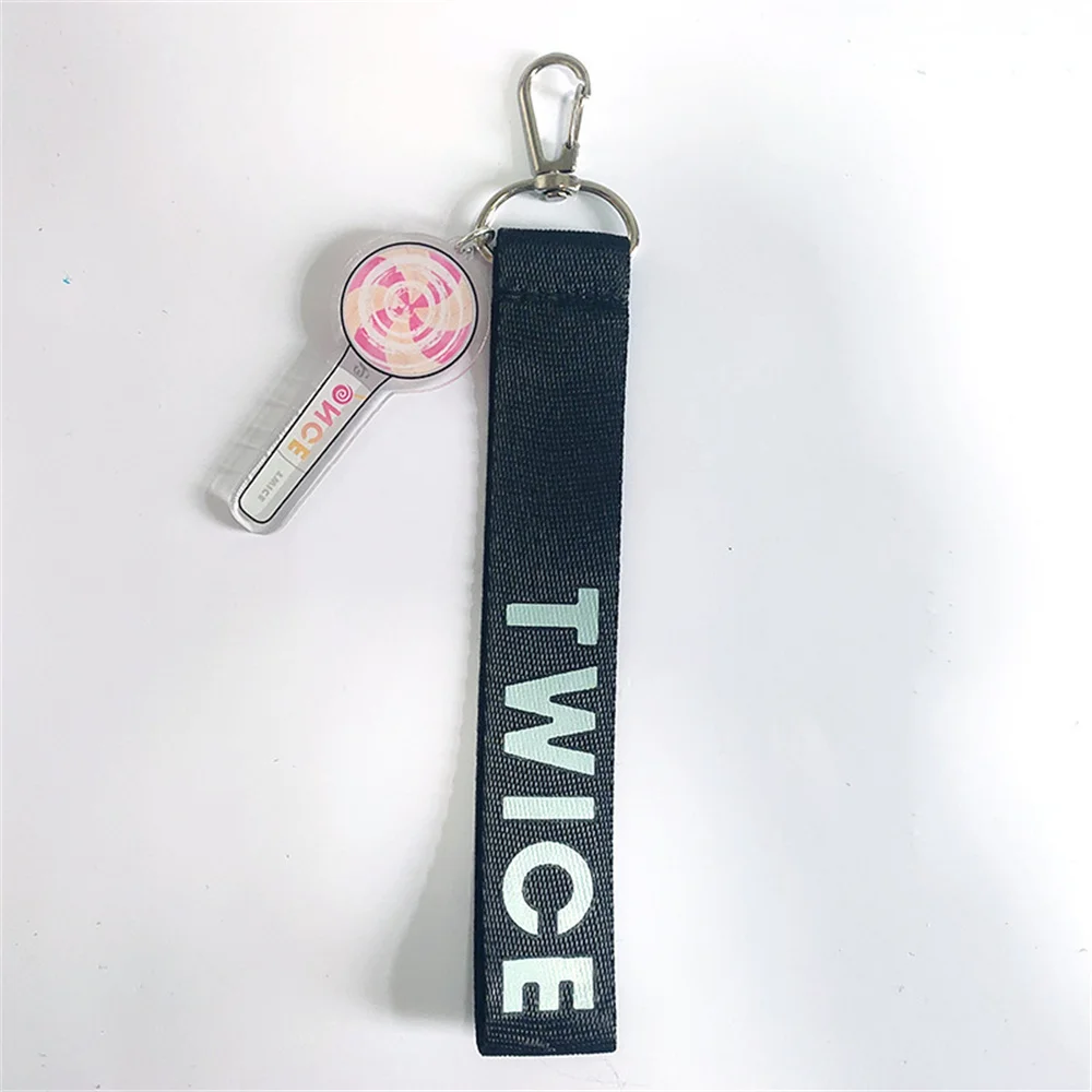 Kpop TWICE ATEEZ Support Light Series Phone Rope Weaving Key Pendant Bag Decoration Hongjoong WongYong Gift Fans Collection