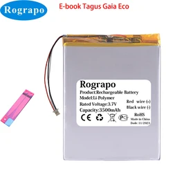 New 3.7V 3500mAh Book Buks Battery For E-book Tagus Gaia Eco