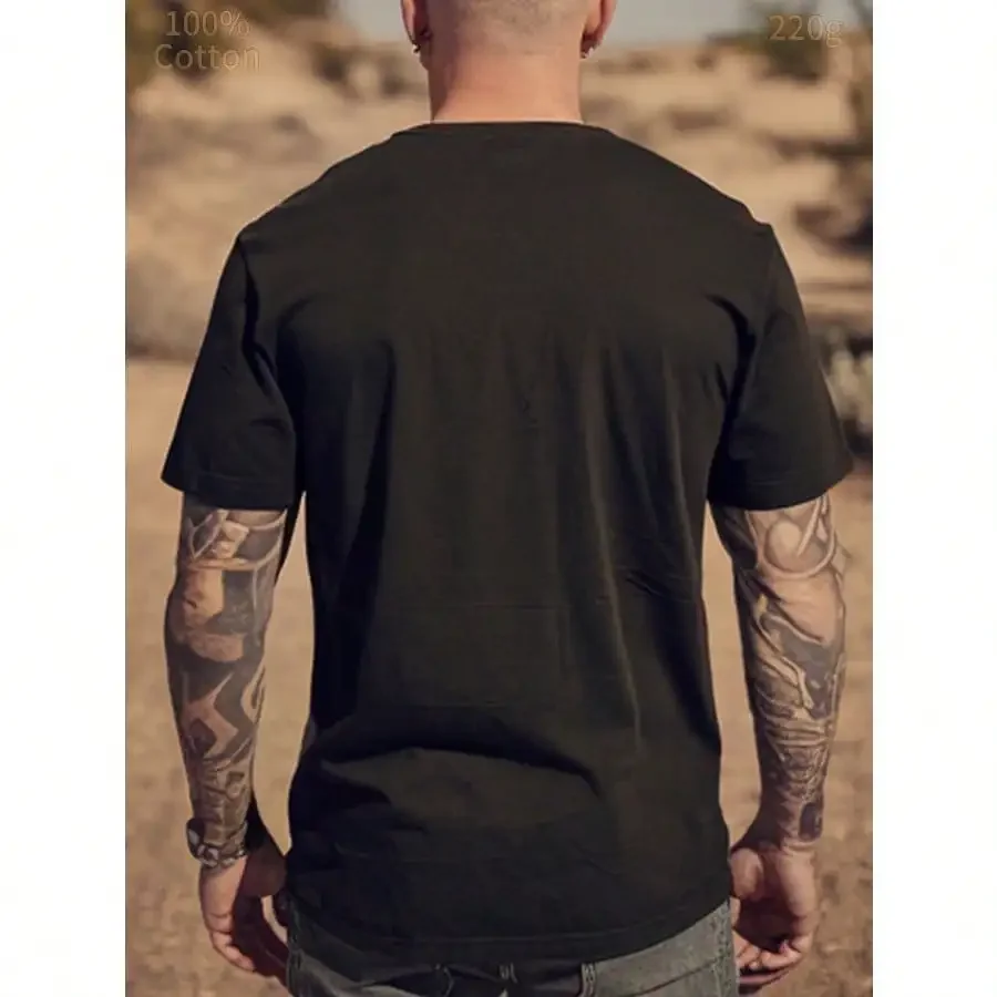 Local Boys Outdoor Clothing Cotton Casual Short Sleeve Round Neck T-Shirt Knitted Fabric Loose Fit Fashion Pattern Print