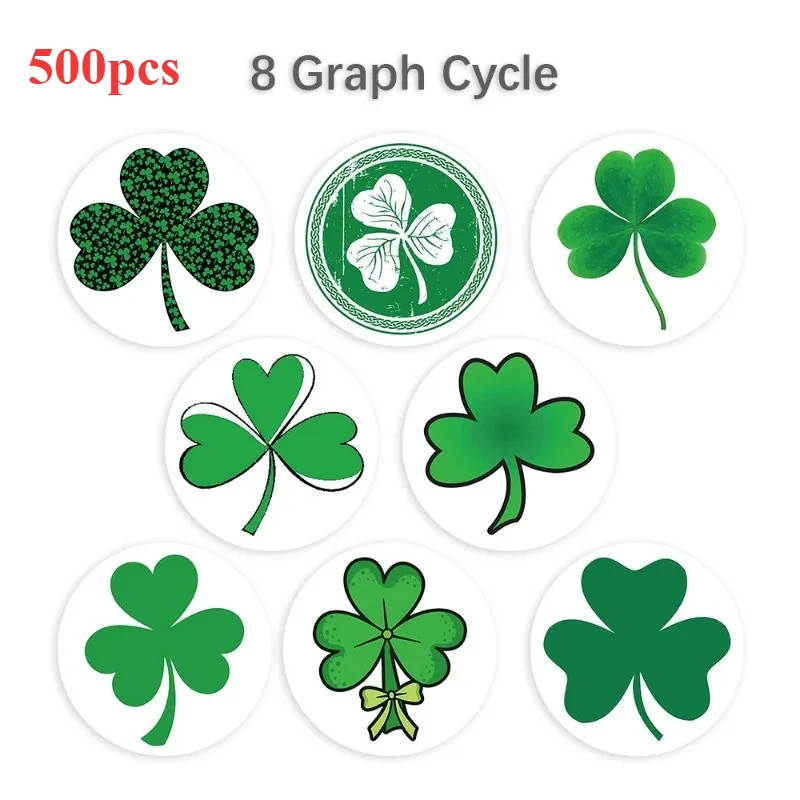 500 шт. зеленый цвет наклейки Lucky Clover водонепроницаемые наклейки для скрапбукинга журнал чехол для телефона ноутбук милые принадлежности для рукоделия «сделай сам»