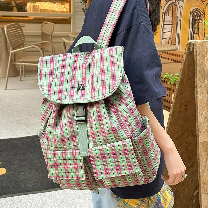 

Retro Checkered Kids Backpacks for Boy Couple Backpack Women Versatile Cute Backpacks School Bags Designer Bags Man Backpack Sac