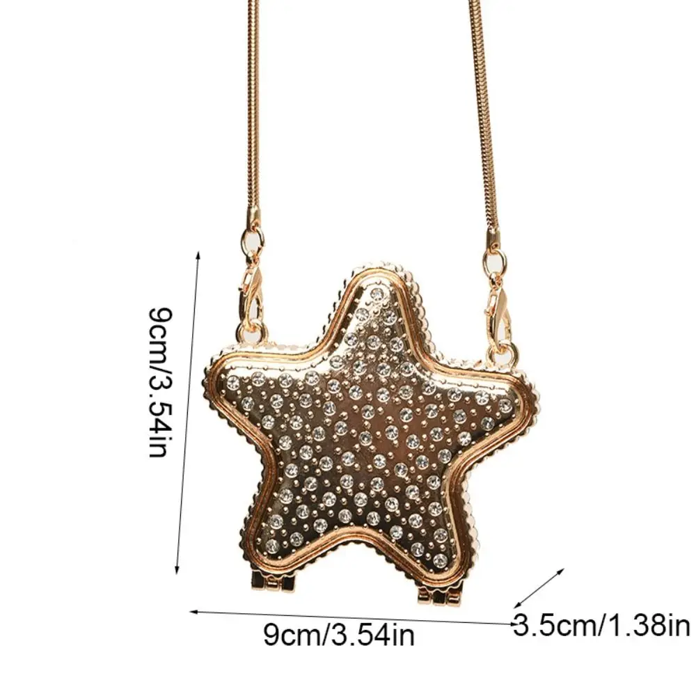 Casual Mini Star Shoulder Bag Korean Style Rhinestone Evening Banquet Bag Messenger Bag Handbag Party Makeup Bag Girls