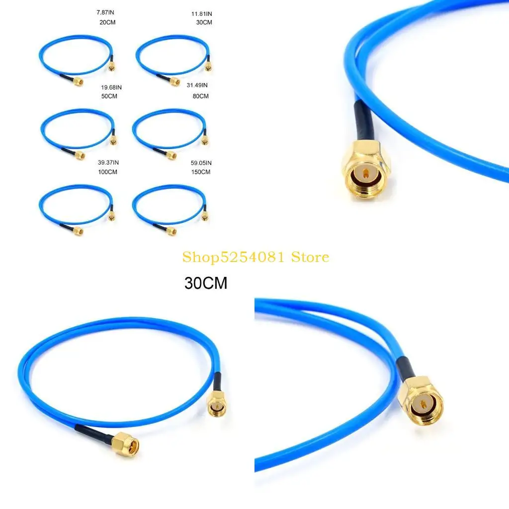 AXYC 7.87~39.37''To SMA-Male RF Coaxial Cable for w/RG405 086 Coaxial Jumpers Blue