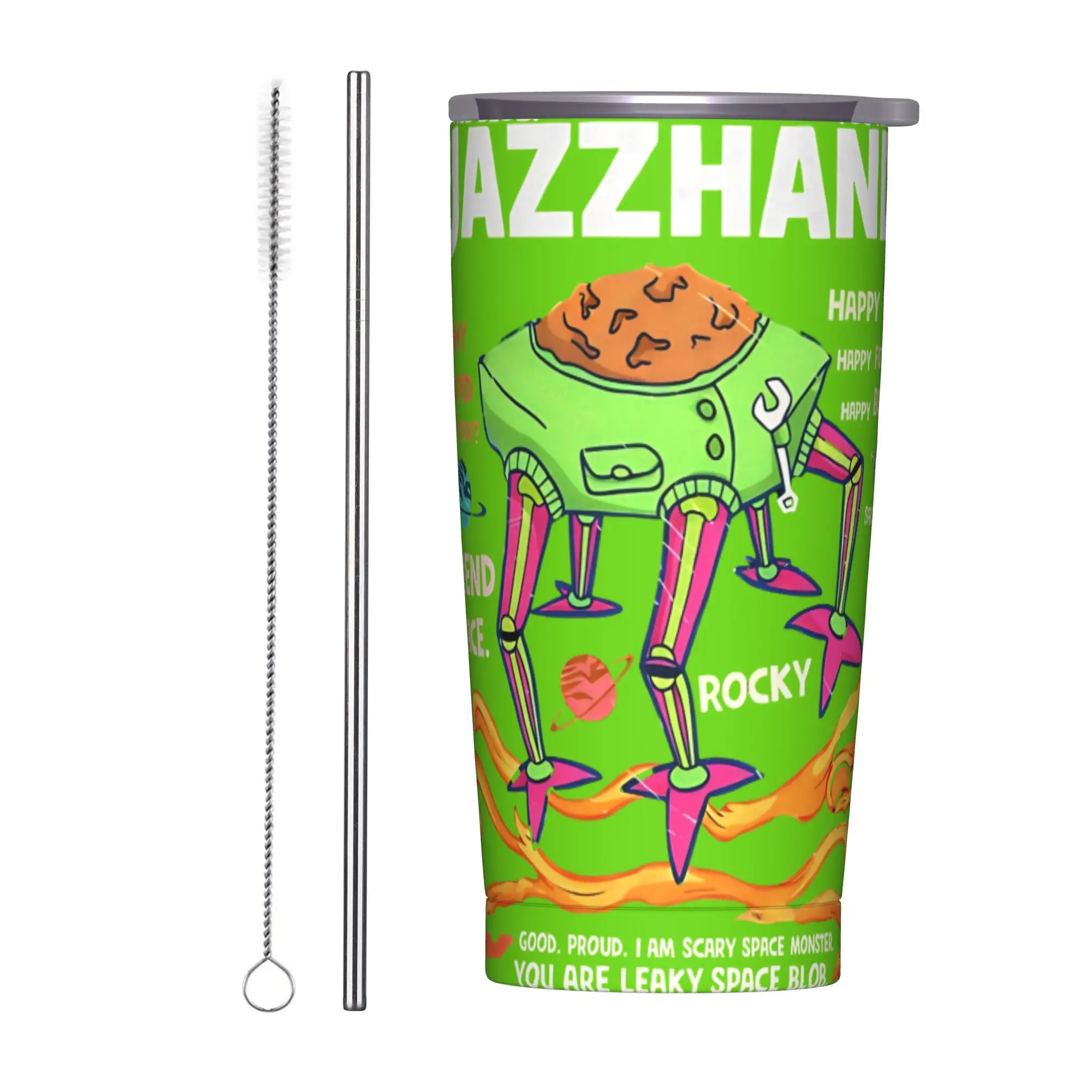 Project Hail Mary Amaze Insulated Tumbler with Straws Lid  Stainless Steel Thermal Mug Office Home Hot Cold Drinks Cup, 20oz