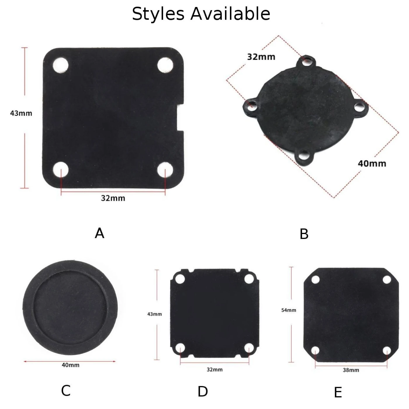1PCS 0.8mm Pressure Switch Compressor Cylinder Head Pad 5 Types Rubber Gaskets Washers Switch Pneumatic Parts Replacement