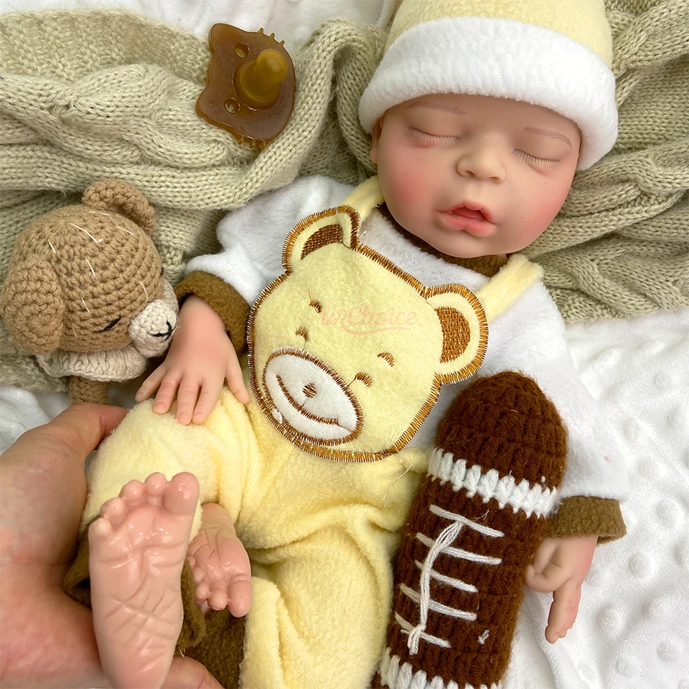 

18-дюймовая силиконовая кукла-реборн «Спящая девочка» с эффектом реалистичного веса, для терапии пациентов с болезнью Альцгеймера, подарок