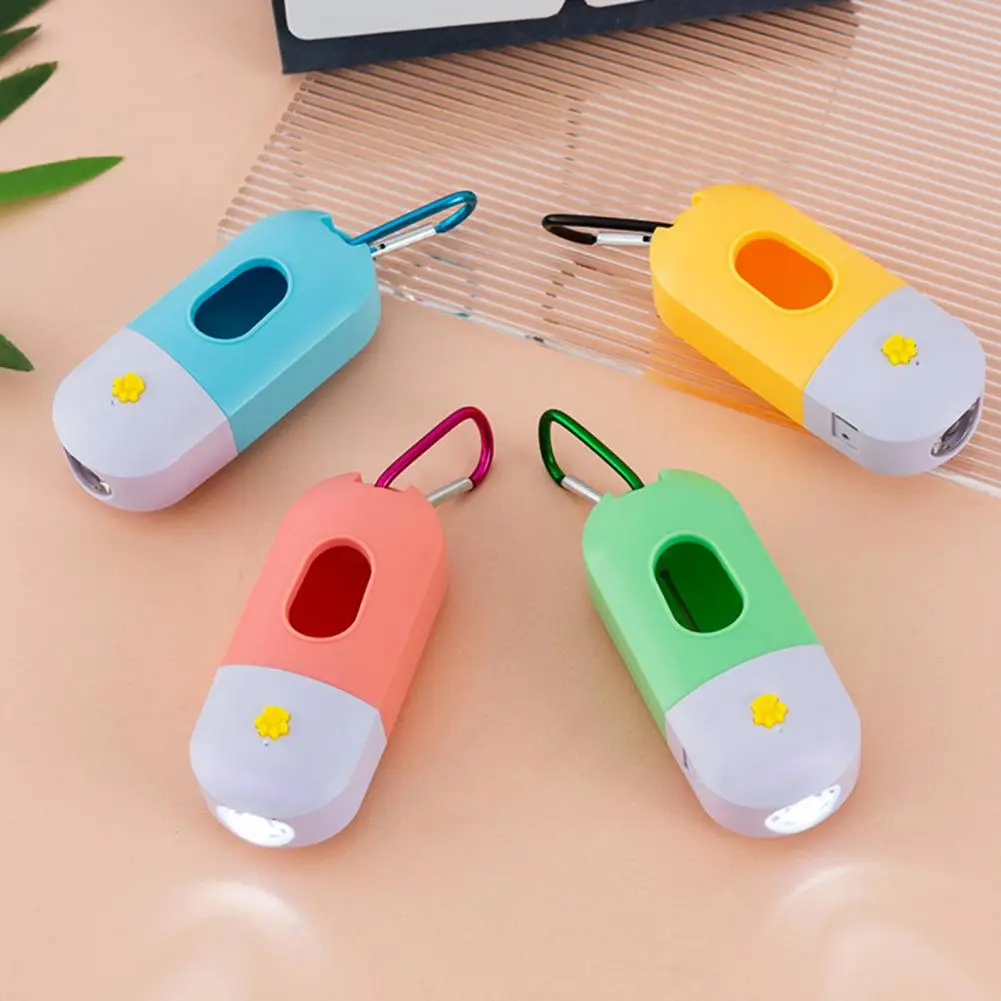 Garbage Bag Dispenser Rechargeable Small Cat Paw Pattern LED With USB Cable Distribution 1800mAh Pet Dog Waste Bag Holder Pet