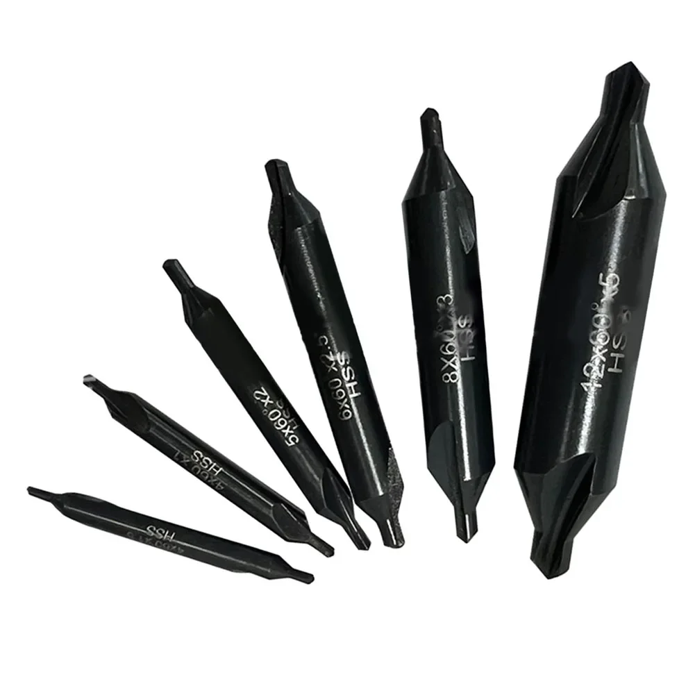 Drill Bit HSS Center Drill 5/3/2.5/2/1.5/1mm 6pc Black Center Spotting Drill Mill Countersink Tackle Practical