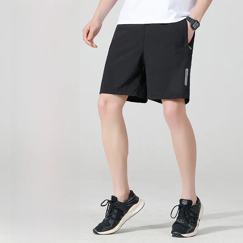 

Ice Silk Qui Dry ort Pants Men's Summer Outdoor Thin Large Size Loose Baskeall Running Sports Casual Five-Quarter Pants