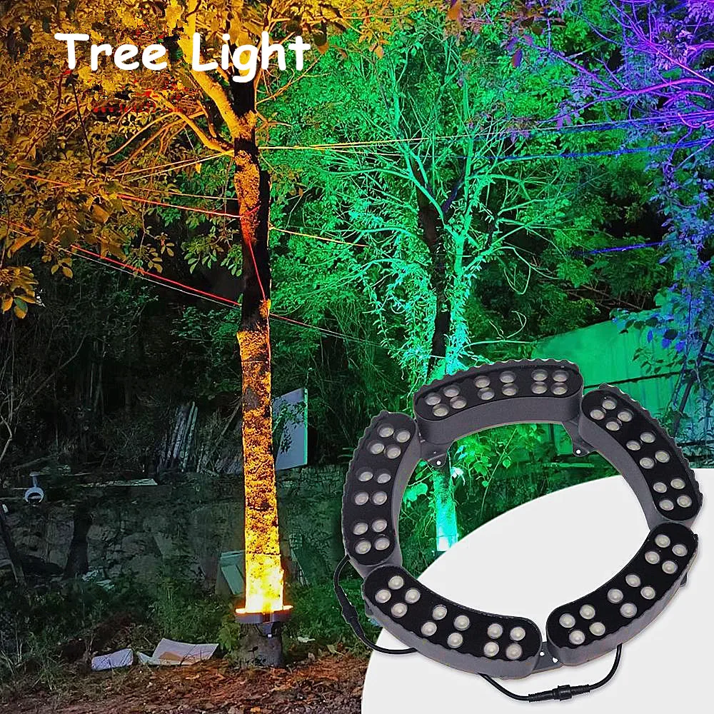 

LED Tree Light Engineering Landscape Colorful RGB Corrugated Lamp 12W Waterproof Tree Lighting Park Outdoor Spotlight 12v 220v