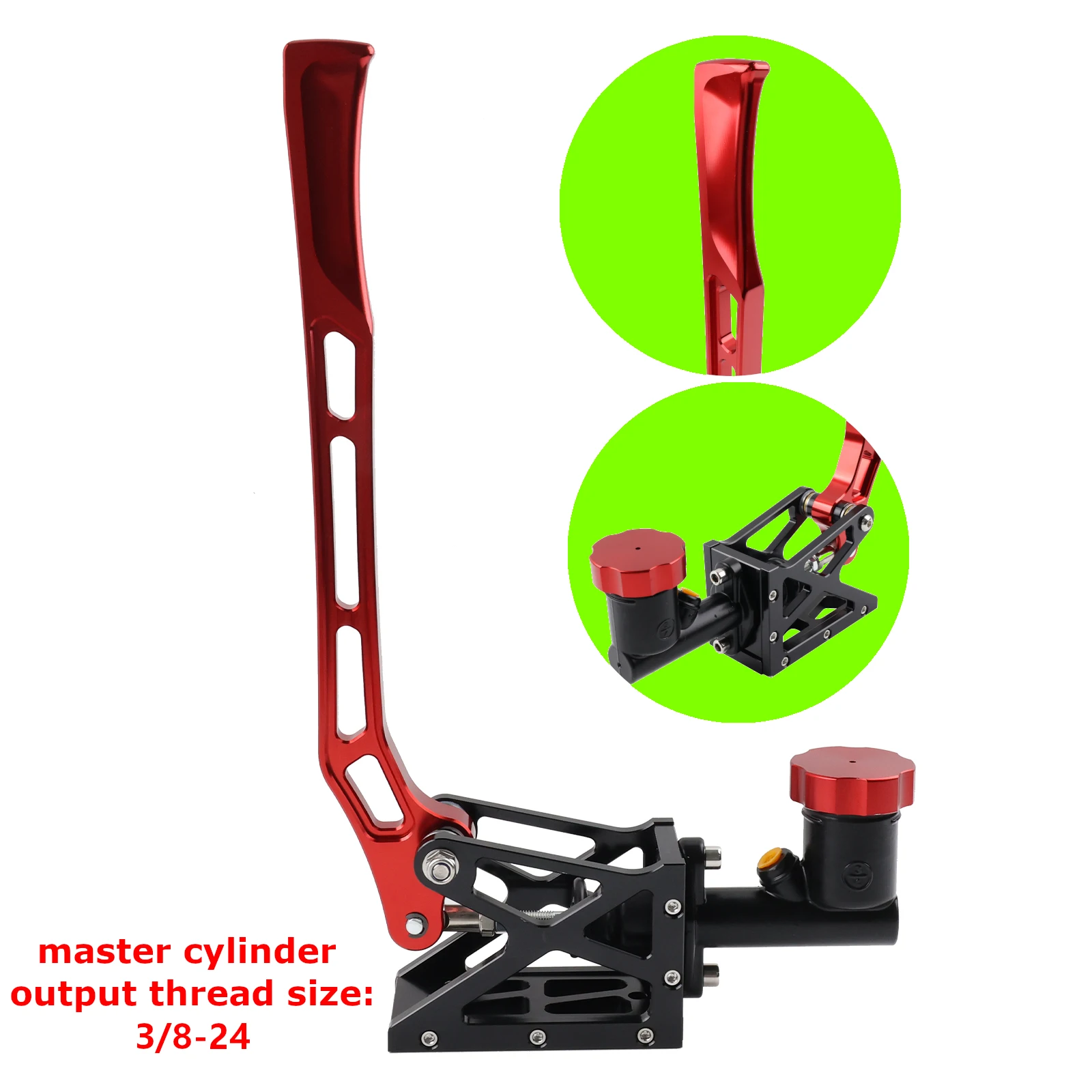 

Red Universal Drift Vertical Hydraulic Handbrake Hydro Hand Brake Silver with Oil Tank Diy Modification For BMW Nissan VW