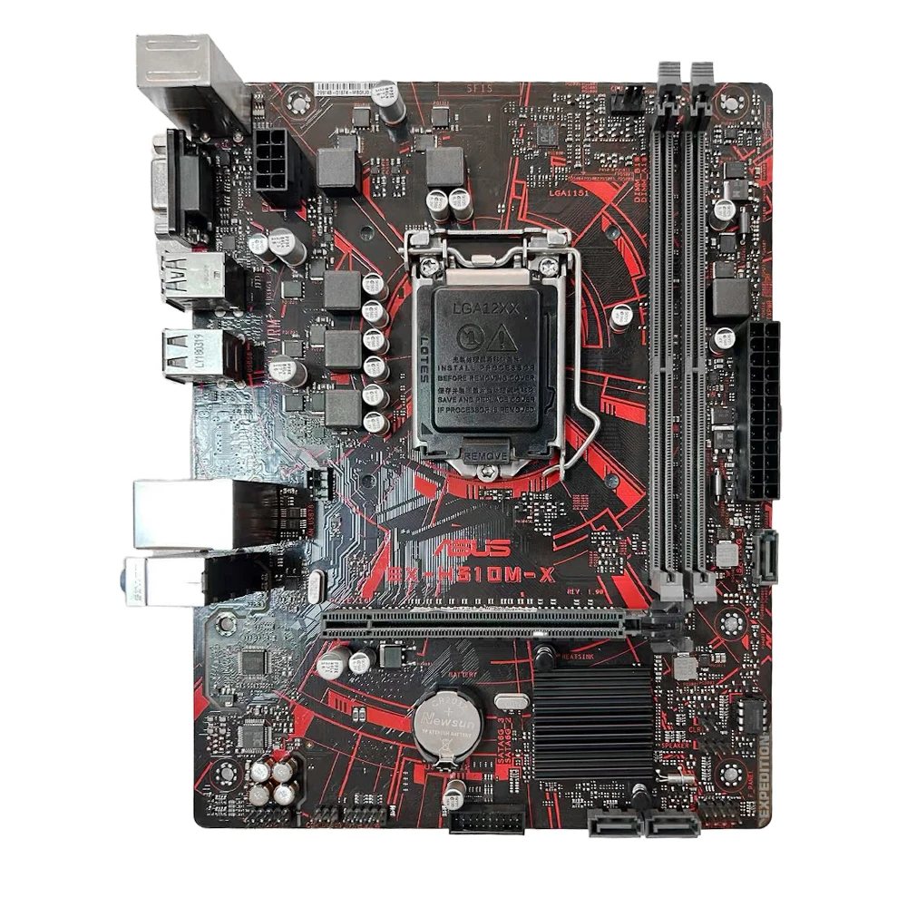 Imagem -02 - Intel H310 Placa-mãe Asus Ex-h310m-x Placa-mãe Lga 1151 Ddr4 Suporte I3-9100f 8400 8600 9400f I9-9900 8100 Cpu Micro Atx