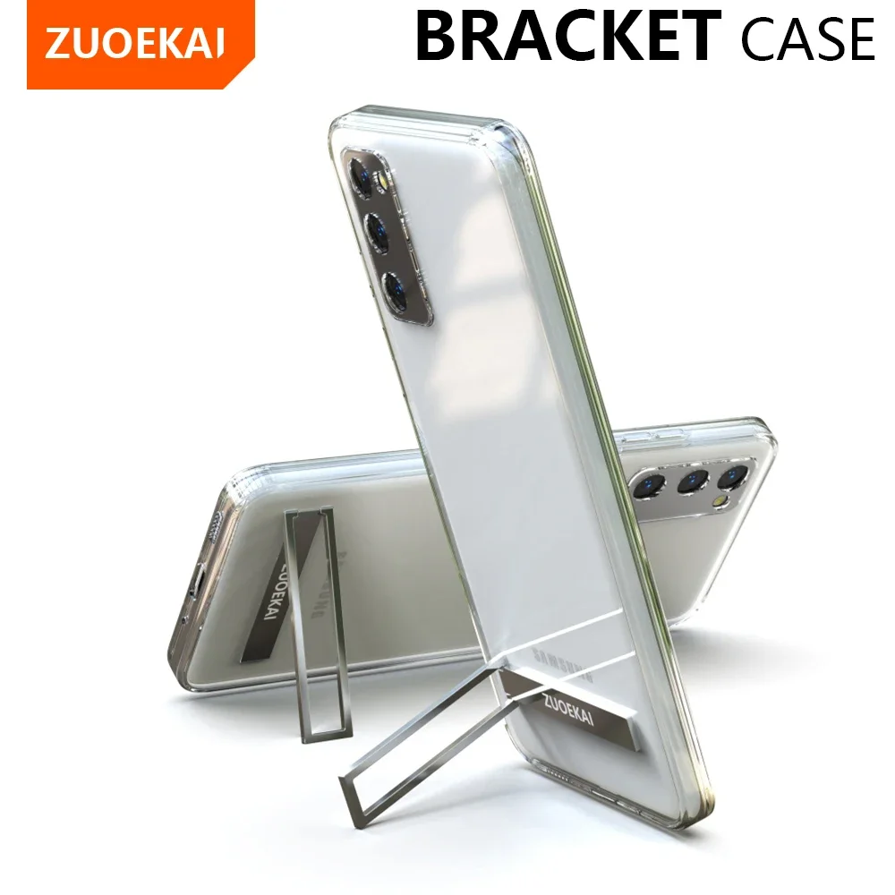 ZUOEKAI For Samsung Galaxy S20FE S20 S20Plus Bracket Case S20FE S20 S20Plus S20Ultra support Cover stand Back Protective Housing