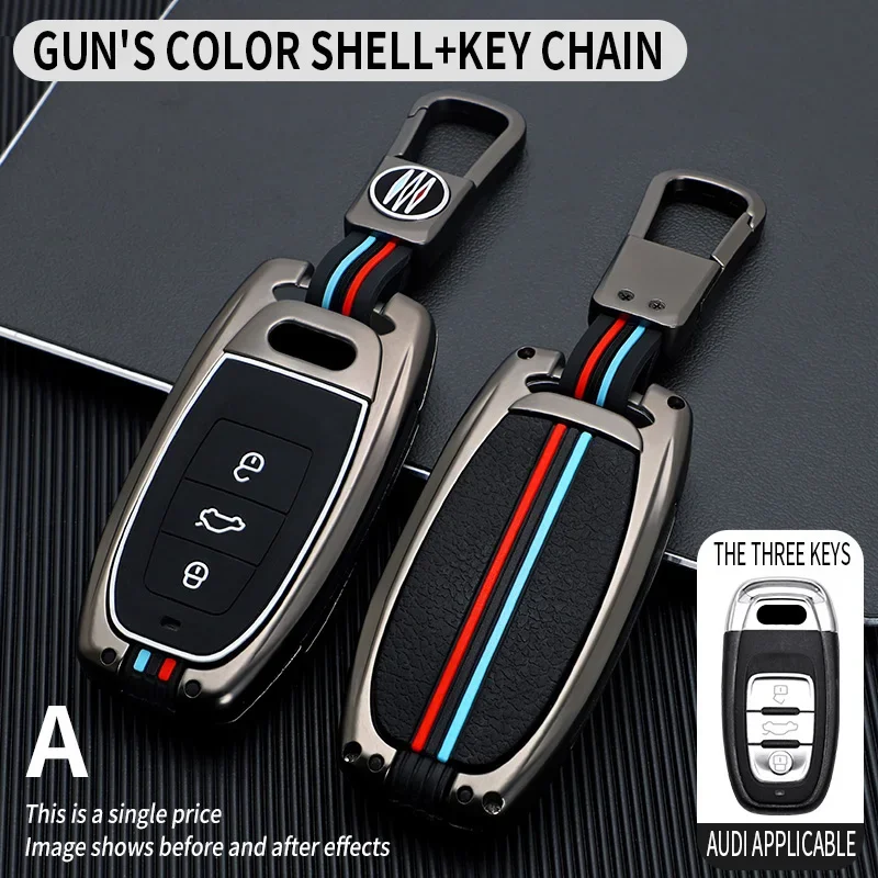 

Car Remote Smart Key Case Cover Shell For Audi A1 A3 A4 A5 A6 A7 A8 Quattro Q3 Q5 Q7 2009-2015 Keychain Accessories