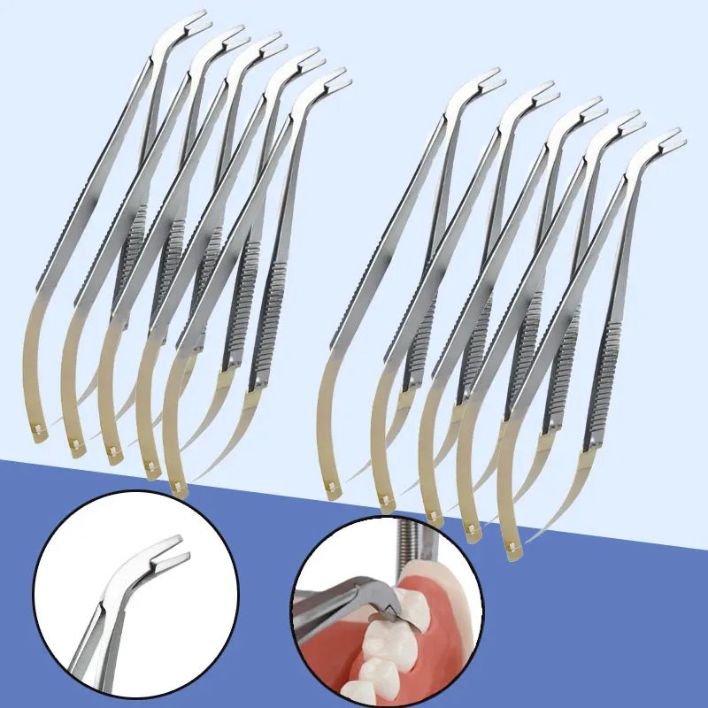 

10 Pcs Dental Pliers Placement Pliers Matrix Band Holding Forceps Sectional Hold Clamping Ring Interdental Wedges Forceps Tools