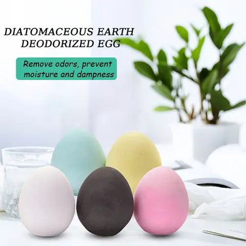 Three Colors of Diatomaceous Earth Deodorant Egg Refrigerator Air Freshening Water-absorbing Moisture Deodorant Function